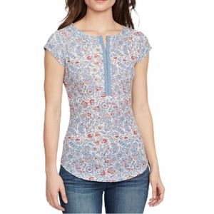 William Rast thermal henley short sleeve